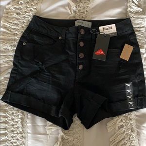 Black High Waisted Shorts